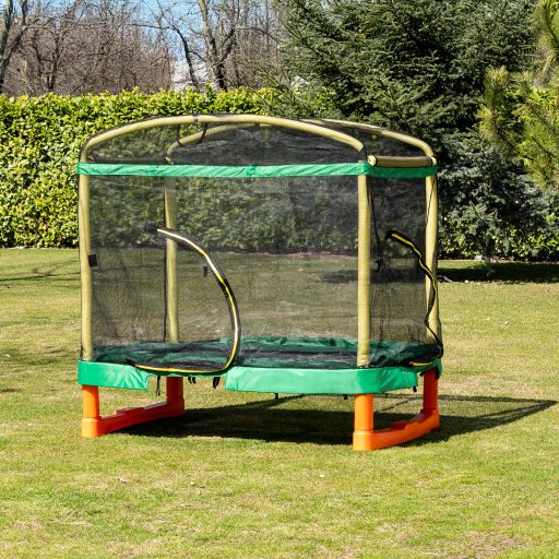 Chipolino Playground Trambulin 200 cm csúszdával, létrával - blue