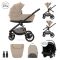 Lorelli Bianca 3az1-ben újszülött babakocsi Lorelli Aria Luxe hordozóval - Beige (2 doboz)