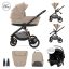 Lorelli Bianca 3az1-ben újszülött babakocsi Lorelli Aria Luxe hordozóval - Beige (2 doboz)