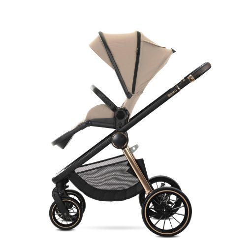 Lorelli Bianca 3az1-ben újszülött babakocsi Lorelli Aria Luxe hordozóval - Beige (2 doboz)