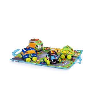 Chipolino hordozható játszószőnyeg 4 autóval