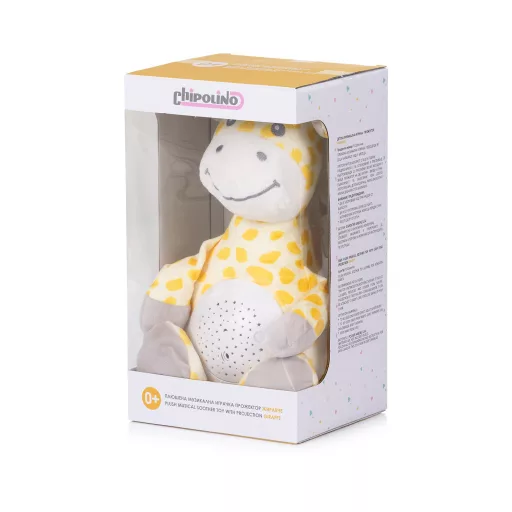 Chipolino projektoros zenélő plüss játék - Giraffe