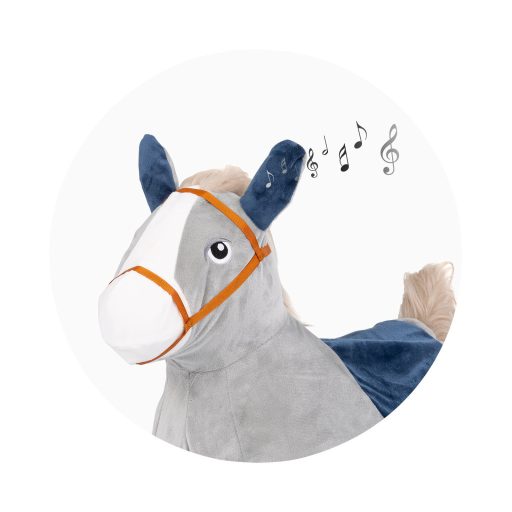 Chipolino ugráló lovacska hanggal - grey