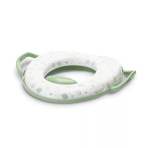 Lorelli párnázott WC szűkítő fogantyúval - Planets Green