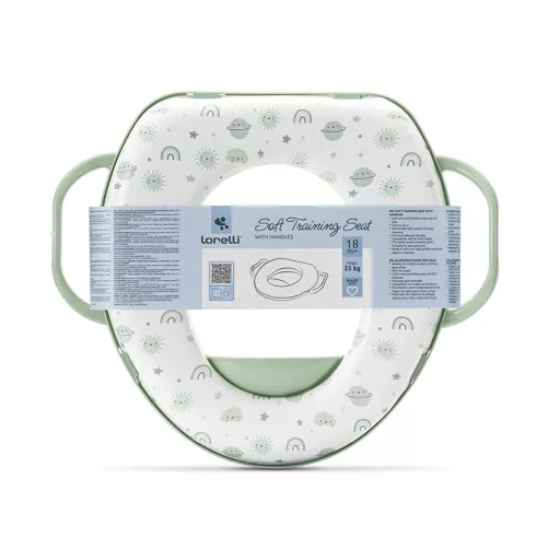 Lorelli párnázott WC szűkítő fogantyúval - Planets Green