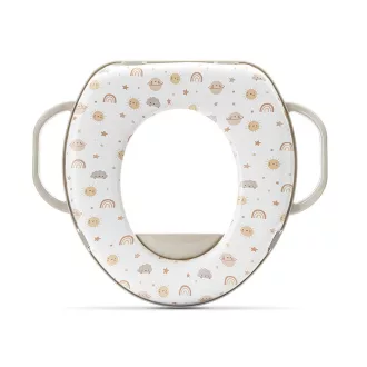   Lorelli párnázott WC szűkítő fogantyúval - Planets Beige