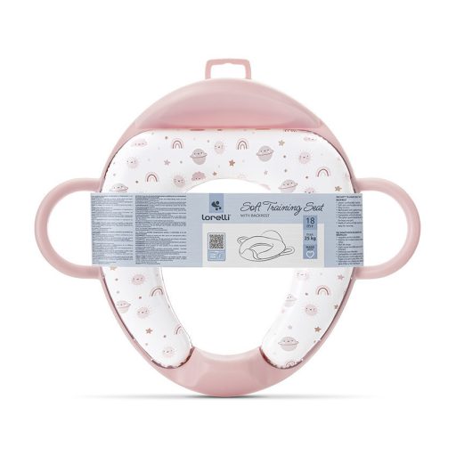 Lorelli párnázott WC szűkítő háttámlával - Planets Pink