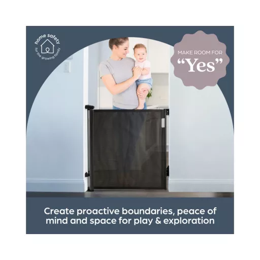 Dreambaby Glide 'n' hide xtra biztonsági ajtórács 140 cm-ig - fekete