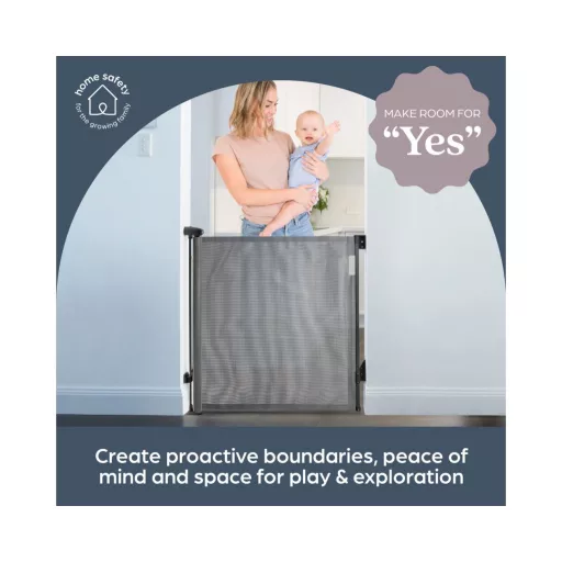 Dreambaby Glide 'n' hide xtra biztonsági ajtórács 140 cm-ig - szürke