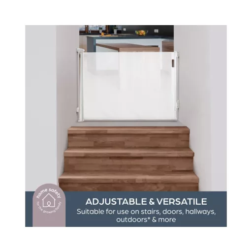 Dreambaby Glide 'n' hide xtra biztonsági ajtórács 140 cm-ig - fehér