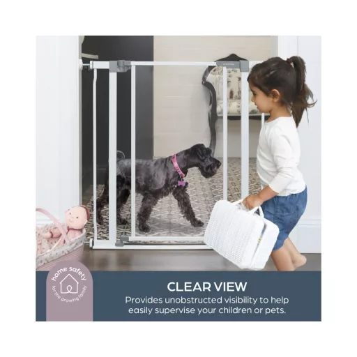 Dreambaby Clear view biztonsági ajtórács 75-81 cm - fehér