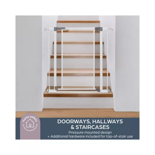 Dreambaby Clear view biztonsági ajtórács 75-81 cm - fehér