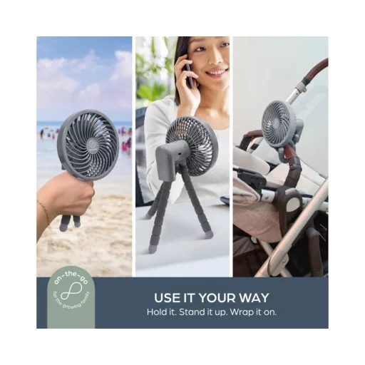 Dreambaby Smart-grip rugalmas ventilátor - szürke