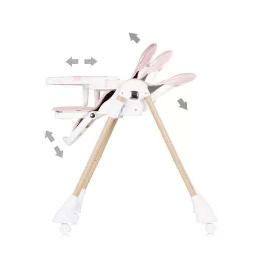 Chipolino Candy Shop multifunkciós etetőszék - Powder pink