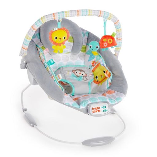 Bright Starts Rezgő pihenőszék dallamokkal, Whimsical Wild, 0 hó+, 9 kg-ig, 2019.