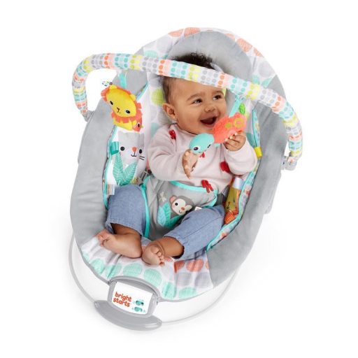 Bright Starts Rezgő pihenőszék dallamokkal, Whimsical Wild, 0 hó+, 9 kg-ig, 2019.