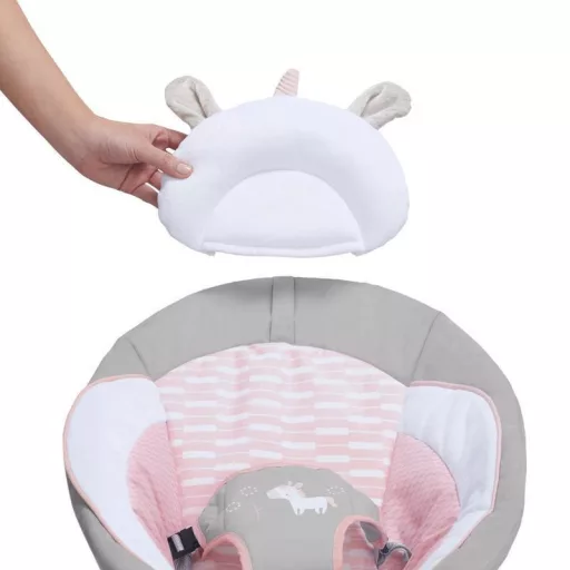 INGENUITY Rezgő pihenőszék dallamokkal, Flora the Unicorn™, 0 hó+, 9 kg-ig