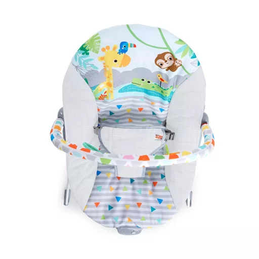 Bright Starts Rezgő pihenőszék, Safari Fun™, 0 hó+, 9 kg-ig