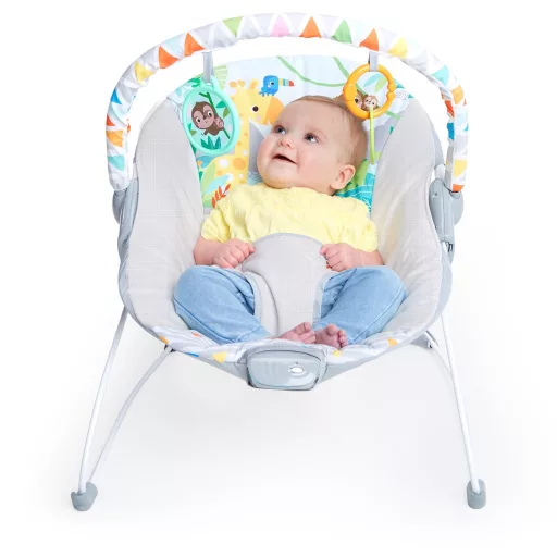 Bright Starts Rezgő pihenőszék, Safari Fun™, 0 hó+, 9 kg-ig
