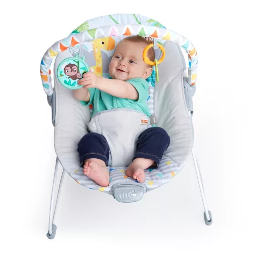 Bright Starts Rezgő pihenőszék, Safari Fun™, 0 hó+, 9 kg-ig