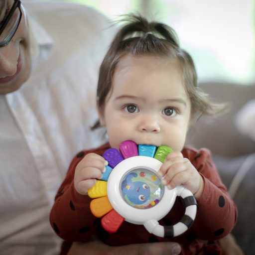 Baby Einstein Érzékszervi játék, csörgő és rágóka, BPA-mentes, Outstanding Opus™, 3 hó+