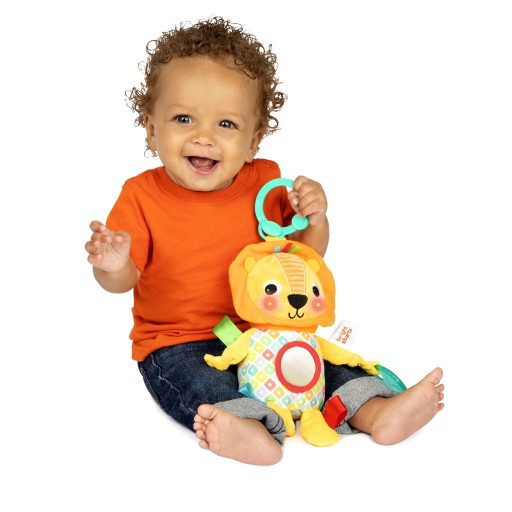 Bright Starts C-karikán játék dallamokkal, oroszlán, Huggin' Lights™, 0 hó+