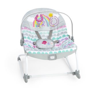   Bright Starts Rezgő hintaszék, Rosy Rainbow™, 0 hó+ 18 kg-ig