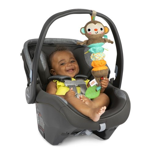 Bright Starts C-karikán játék dallamokkal, majom, Pull Play & Boogie™, 0 hó+