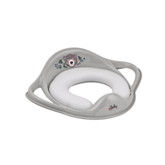   Maltex WC szűkítő puha fogantyúkkal The Nature Buddies Medve - Szürke