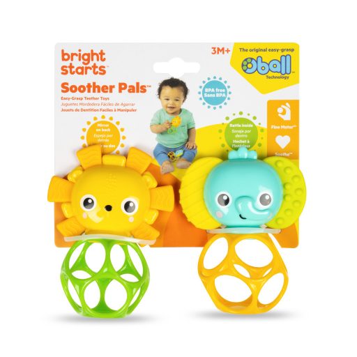 Oball Játék, rágóka, Soother Pals™, Easy-Grasp, 2 db, 3 hó+
