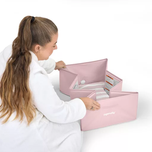 INGENUITY Tuckaway összecsukható utazótálca rózsaszín12hó+