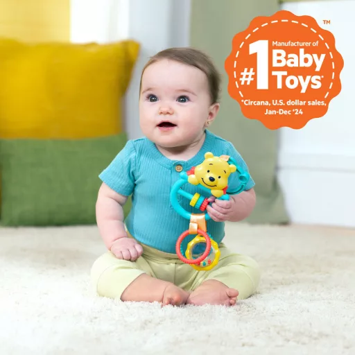 Bright Starts Játék C gyűrűn aktív Winnie the Pooh Busy Bear™ 0m+