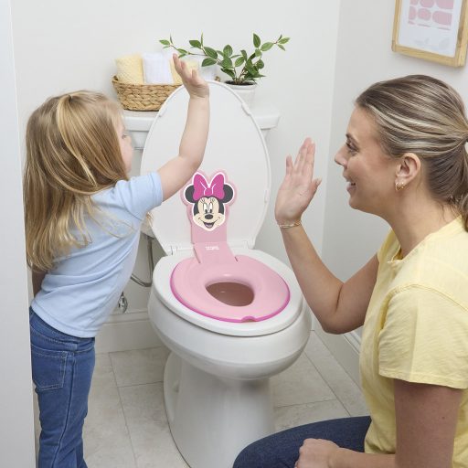 Bright Starts WC szűkítő öntapadós Flip & Sit™ MINNIE MOUSE™ 18 hónapos kortól, 23 kg-ig