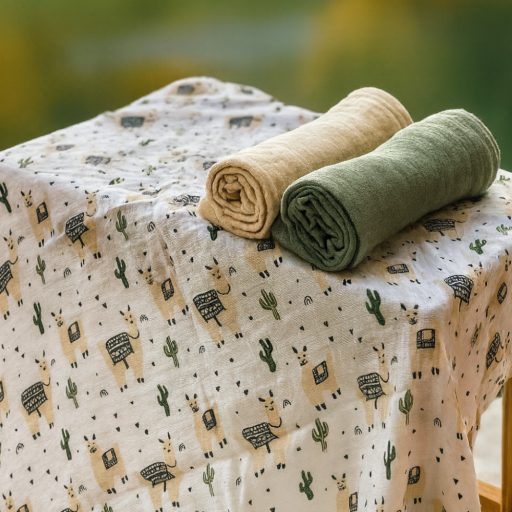 Petite&Mars Bambusz muszlin 2db-os pelenka szett Misty Forest Fox 120 x 120 cm