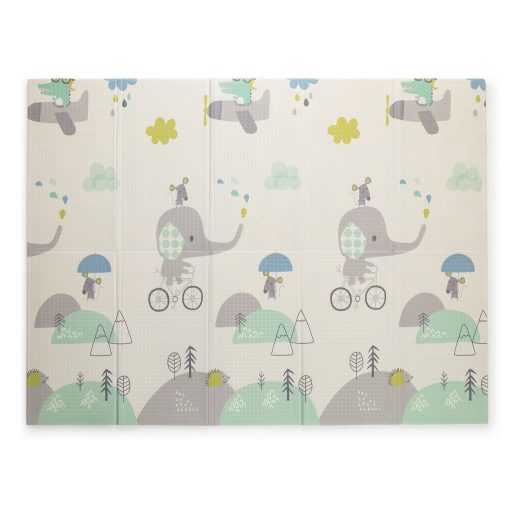 Petite&Mars Összehajtható játszószőnyeg, Campy, Elephant&City