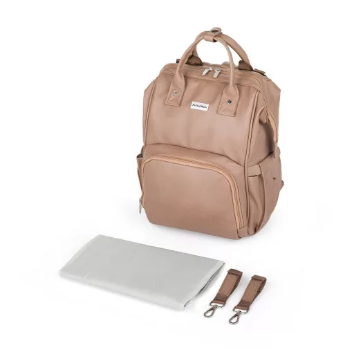 Petite&Mars Pelenkázó hátizsák babakocsihoz Jasper - Camel Beige