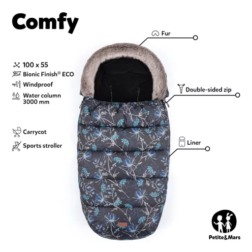 Petite&Mars Bundazsák Comfy 4in1 - Veritable Khaki