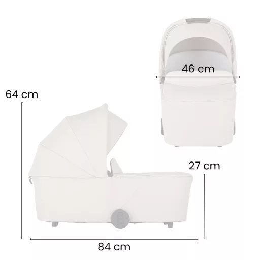 Petite&Mars Kombinált babakocsi SCOUT 2in1 - Cappuccino Cream