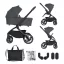 Petite&Mars Kombinált babakocsi SCOUT 2in1 - Anthracite Moon