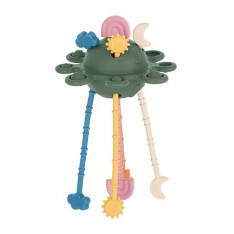 Petite&Mars Szilikon érzékszervi játék, Crazy Planet, Misty Green, 10 hó+   Petite&Mars Szilikon érzékszervi játék, Crazy Planet, Misty Green, 10 hó+