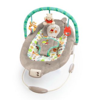   Bright Starts Rezgő pihenőszék dallamokkal, Winnie the Pooh Dots & Hunny, 0 hó+, 9 kg-ig