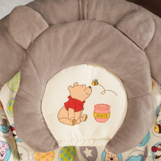 Bright Starts Rezgő pihenőszék dallamokkal, Winnie the Pooh Dots & Hunny, 0 hó+, 9 kg-ig