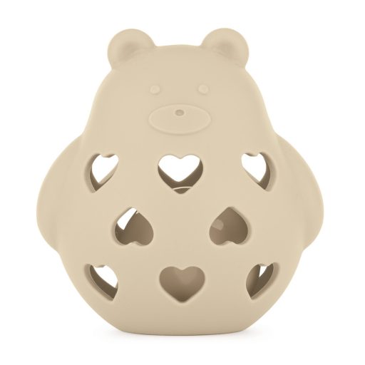 Petite&Mars Szilikon játék csörgővel Bear Basil Desert Sand 0m+