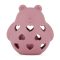 Petite&Mars Szilikon játék csörgővel Bear Basil Dusty Rose 0m+