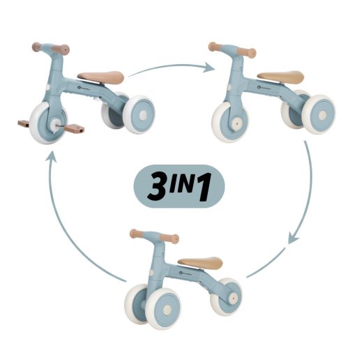 Petite&Mars Multifunkciós tricikli 3v1 Bingo Sterling Blue