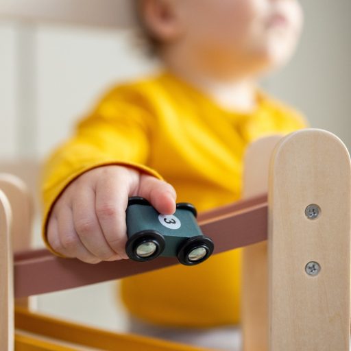 Petite&Mars Fa játék – Versenypálya Milky Way Wood of Mars 18hó+ - Cosmic Blue