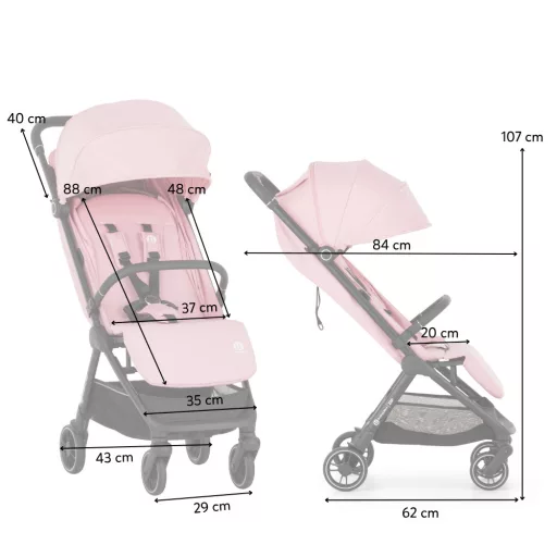 Petite&Mars Sport babakocsi Zip Silky Rose