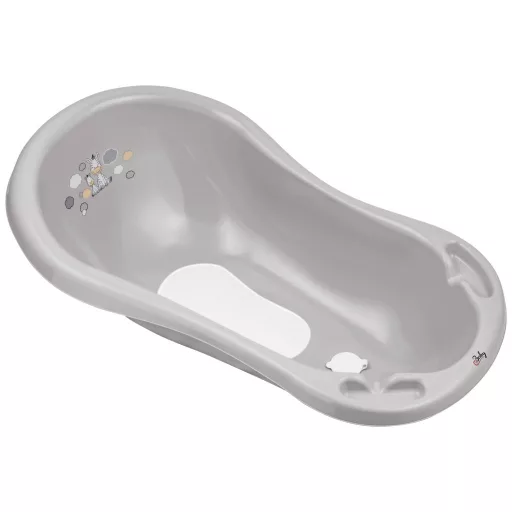 Maltex Kád leeresztő dugóval és csúszásgátló betéttel Zebra 84 cm - Szürke