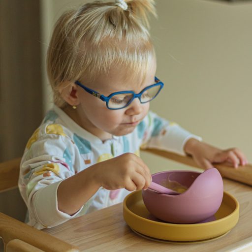 Petite&Mars Szilikon tál tapadókoronggal, Take&Match, Dusty Rose, 6 hó+