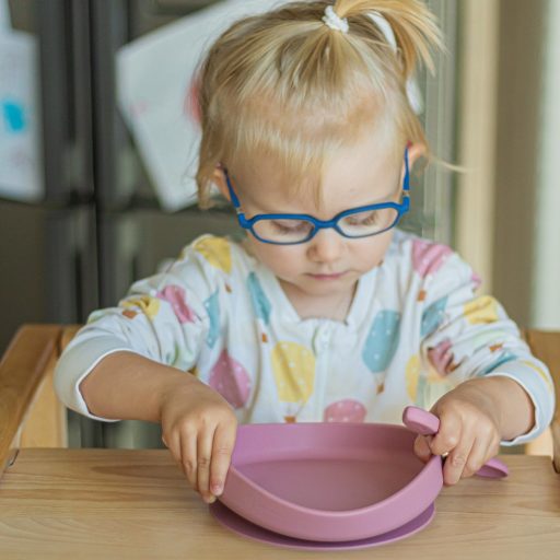 Petite&Mars Szilikon tányér tapadókoronggal, Take&Match, Dusty Rose, 6 hó+